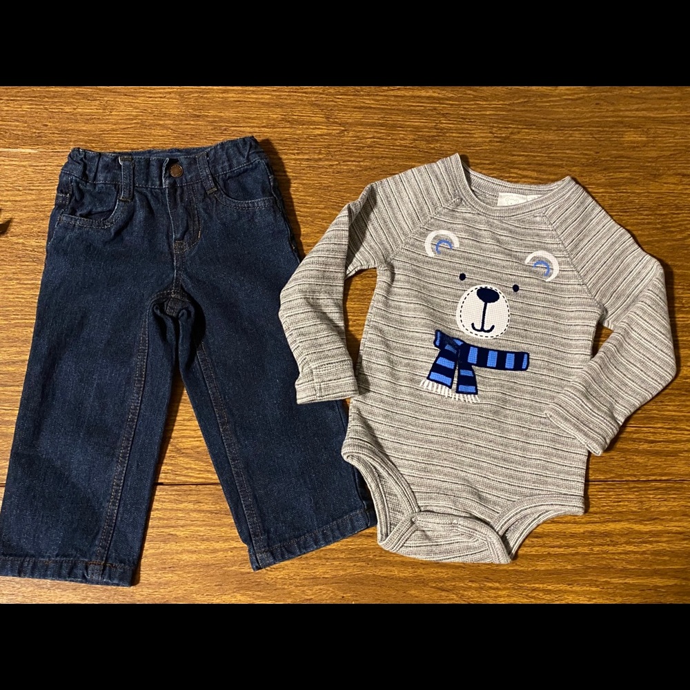 Nautica Boy Jeans 2T  Polar Bear Shirt 18-24M